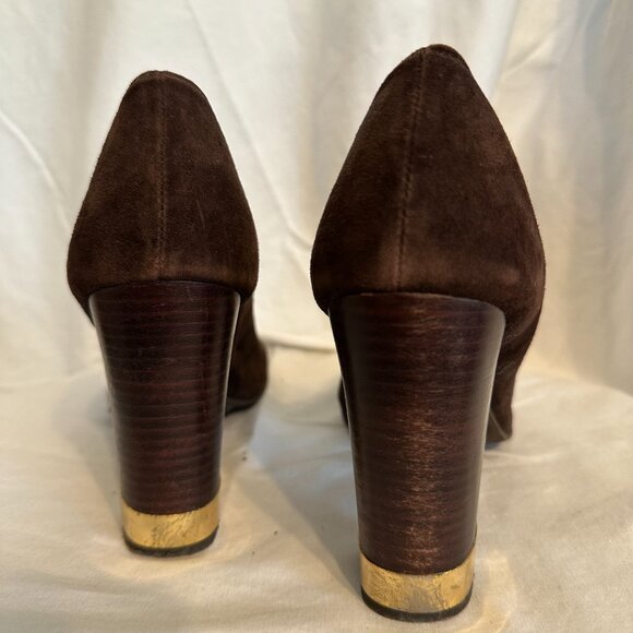 Tory Burch women’s Maddie Pump  - Brown Size 11 - Picture 4 of 6